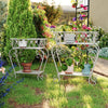 2 Pack 2 Tiers Metal Plant Stand Multiple Planter Rack Flower Display Home Decor