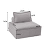 Luxury Padded Square Footstool Pouffe Style Stool Chair Wood Frame with Cushion