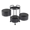 Mobile Metal Kitchen Rotating Storage Trolley Cart Utility Vegetable Shelf Rack