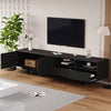 MODERN TV UNIT STAND CABINET SIDEBOARD WITH DRAWER STORAGE & OPEN SHELVES BLACK
