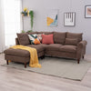 L-Shaped Corner Sofa, Sectional Couch with Built-in USB Port Chaise