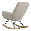 Chesterfield Velvet Rocking Chair Accent Recliner Sofa Living Room Rocker Chair