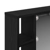 LED Mirror Cabinet - Black Oak - 76x15x55 cm - Made of Engineered Wood