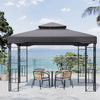 Garden Gazebo Wedding Marquee Barbecue Party Curtain Furniture W/ Ground Stake