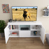 Modern TV Stand White/Black TV LED Entertainment High Gloss Doors Unit Cabinet