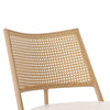 Modern Dining Chairs Set of 2 Kitchen Chairs with Rattan Backrest & Padded Seat