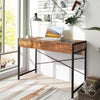 Computer Desk Wooden PC Laptop Table Writing Workstation w/Drawers-Coffee