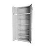 Extra Tall 225cm Storage Cabinet Lockable Steel Garage Office Workshop Cupboard