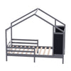 Kid House Bed Frame Single Bed Solid Wood House Shape Toddler Child Floor Frame