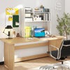 Desktop Bookshelf Desk Hutch Shelf for Computer Monitor-White
