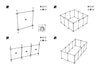 12 Panels Pet Playpen Fence DIY Puppy Rabbit Enclosure Plastic Exercise Cage