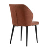 Set of 2 Faux Leather/Suede Dining Chairs Metal Legs Reception Restaurant Chair