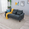 Panana Linen Fabric 2 & 3 Seater Sofa Couch with Wood Legs 3 Colours