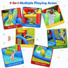 7-in-1 Inflatable Water Park Kids Bounce House w/ Slide & Climbing Wall Bouncer