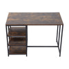 Kitchen Island Counter Top Breakfast Bar Dining Table Along 5-Tier Storage Rack