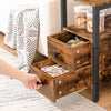 HOOBRO Nightstand Side Table Slim Bedside Table End Table with 2 Drawer
