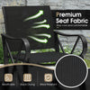 3 Piece Patio Rocking Set 2 Rocking Chairs w/ Side Table-Black