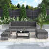 Rattan Garden Corner Sofa Table Stools Set Outdoor Patio Garden Furniture Set