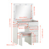 Vanity Set Dressing Table with LED Lighted Mirror Makeup Lady Dresser Desk Table