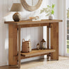 41.34-Inch Console Table with Storage, 2-Tier Rustic Wooden Entryway Sofa Table