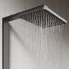 Square Thermostatic Shower Mixer Gunmetal Grey Electronic Disaplay Piano Keys