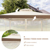 3Mx3M Gazebo Tent Steel Frame 3-4 Person Camping Canopy w/Dense Mesh Beige