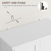 Freestanding Kitchen Storage Cabinet with 4 Doors Drawer and Shelves White