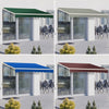 Retractable Manual Patio Awning Balcony Window Door Canopy Sun Shade Shelter UV