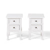Wooden Bedside Cabinet Table Nitghtstands Set of 2 w/ Storage Drawer Cupboard