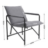 Modern Armchair Lazy Sofa Linen Fabric Chair Garden Outdoor Leisure Relax Lounge