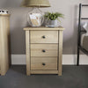 3 Drawer Bedside Cabinet Chest Table Solid Pine Wood Waxed Bedroom Furniture