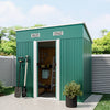 4X6ft Metal Shed Garden Storage Waterproof Tool Shed with Base Utility Container