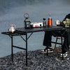 Portable Camping Table Folding Storage Outdoor Desk Mesh Top Height Extendable