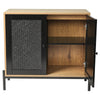 Industrial Storage Cabinet Vintage Side Doors Cupboard Retro Metal Console Table