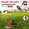 21V Electric Cordless Strimmer Grass Trimmer Tree Cutter Garden Edger +2 Battery