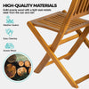 Wooden Folding Garden Dining Table and Chair Set 4 Seater Acacia Wood Patio