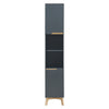 Modern Tall Cabinet 2 Door Shelves Bathroom Storage Unit MDF Wooden Furniture UK