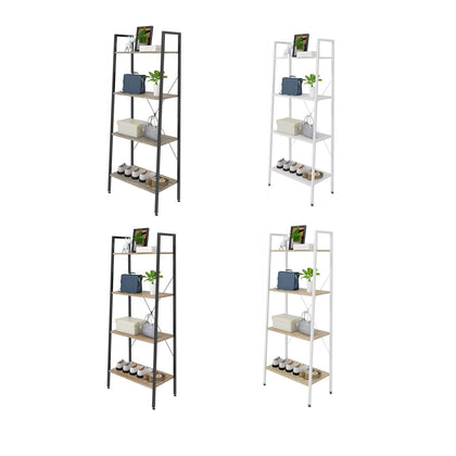 4-Tier Ladder Shelves Display Storage Cabinet Bookshelf Unit Living Room Kitchen