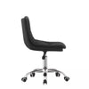 Adjustable Cushioned Computer Desk Office Chair Chrome Legs Lift Swivel Chairs