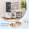 Children Pretend Toy Kitchen Playset Wooden Kids Play Kitchen Toy Set