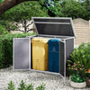 Large Garden Lockable Plastic Storage Box XL Shed Outside Double Bin Tools Shed