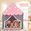 Large Kids Play House Children Indoor Outdoor Castle Fairy Tent with Light & Mat