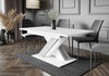 Extendable Table 140-180x80cm Kitchen STONE WHITE Gloss FAST FREE POSTAGE