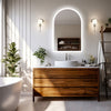 LED Bathroom Mirror with Time Dimming Demister Touch Sensor Illuminated Lights