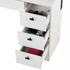 White Dressing Table Wood Makeup Desk with LED Mirror 7 Drawers Stool Bedroom
