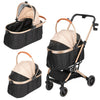 3 in 1 Dog Stroller Pet Puppy Pram Pushchair Travel Cart Buggy Carrier 4 Wheels