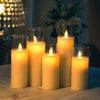 3 OR 5PCS LED Flameless Candles Remote Flickering Pillar Timer Battery Operated
