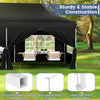 3Mx6M Outdoor Canopy Tent Portable Gazebo Pop up Canopy w/Zippered Entrances