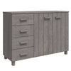 Sideboard Grey 113x40x80 Solid Wood Pine V4S9