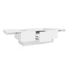 Coffee Table with Hidden Storage and 2 Drawers High Gloss White for Living Room